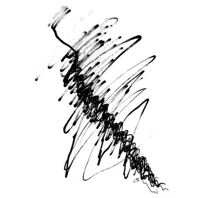 A rough rapid top right to bottom right back and forth scribble with a marker.